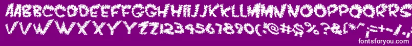 VtcScreamitloudslicedRegular Font – White Fonts on Purple Background