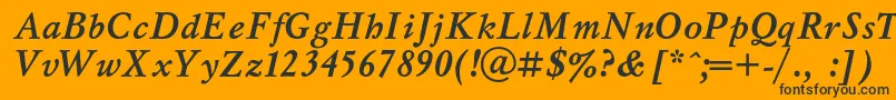 MyslcBolditalic Font – Black Fonts on Orange Background