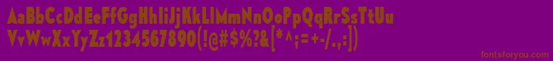 MesmerizeCdEb Font – Brown Fonts on Purple Background