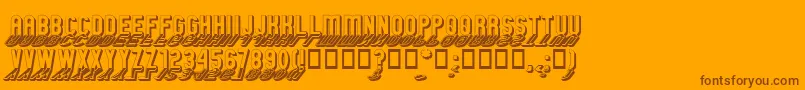 GmExpShadowGravestone Font – Brown Fonts on Orange Background