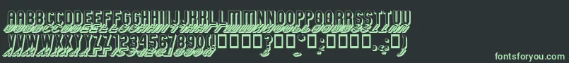 GmExpShadowGravestone Font – Green Fonts on Black Background