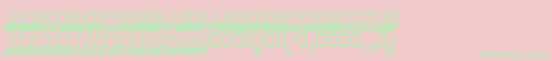 GmExpShadowGravestone-Schriftart – Grüne Schriften auf rosa Hintergrund