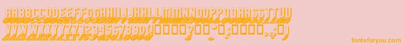 GmExpShadowGravestone Font – Orange Fonts on Pink Background