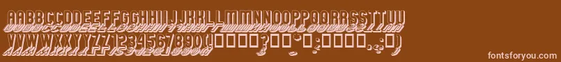 GmExpShadowGravestone Font – Pink Fonts on Brown Background
