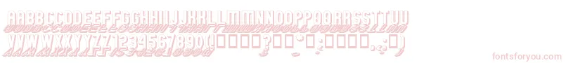 GmExpShadowGravestone-Schriftart – Rosa Schriften auf weißem Hintergrund