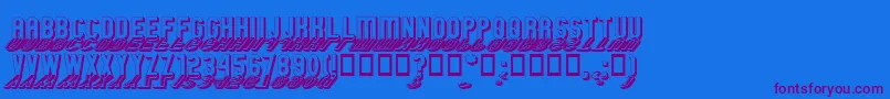 GmExpShadowGravestone Font – Purple Fonts on Blue Background