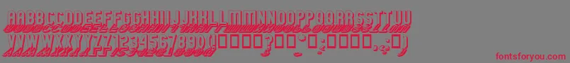 GmExpShadowGravestone Font – Red Fonts on Gray Background