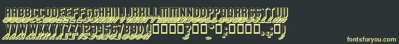 GmExpShadowGravestone Font – Yellow Fonts on Black Background
