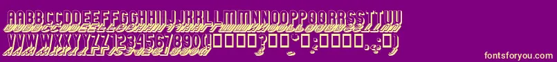 GmExpShadowGravestone Font – Yellow Fonts on Purple Background
