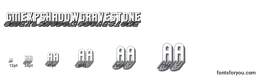 GmExpShadowGravestone Font Sizes