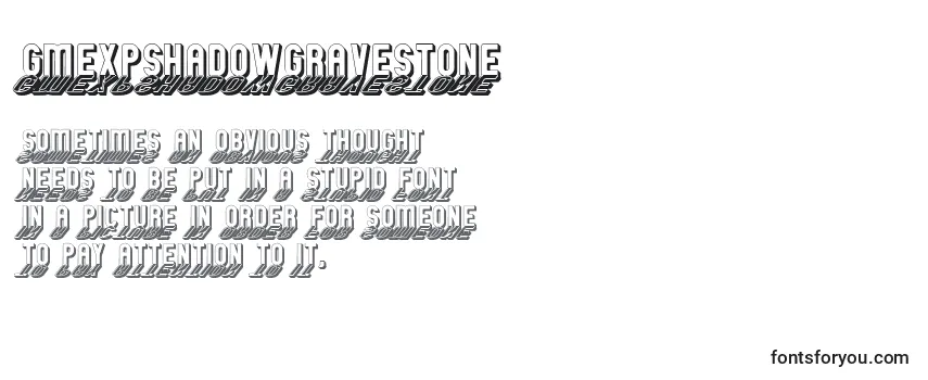 Обзор шрифта GmExpShadowGravestone