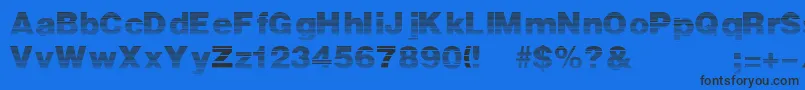 Stripedsansblack Font – Black Fonts on Blue Background