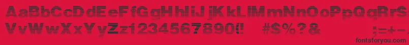 Stripedsansblack Font – Black Fonts on Red Background