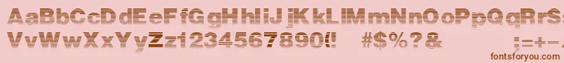 Stripedsansblack Font – Brown Fonts on Pink Background