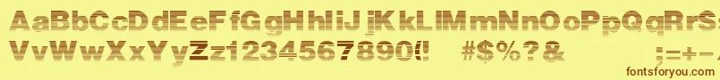 Stripedsansblack Font – Brown Fonts on Yellow Background