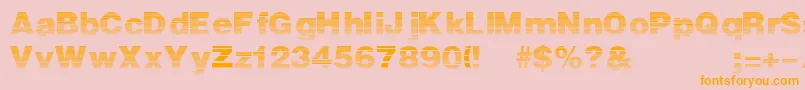 Stripedsansblack Font – Orange Fonts on Pink Background