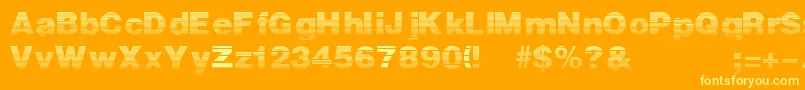 Stripedsansblack Font – Yellow Fonts on Orange Background