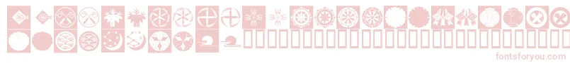 OrientPatternDingsSet4 Font – Pink Fonts on White Background