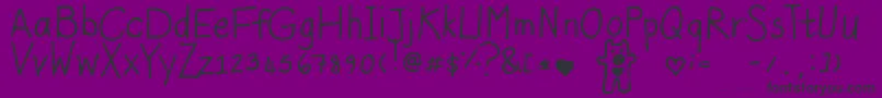 Kristenalwaysnotsonormal Font – Black Fonts on Purple Background