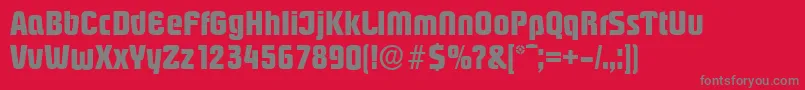 PasadenaserialXboldRegular Font – Gray Fonts on Red Background