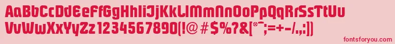 PasadenaserialXboldRegular Font – Red Fonts on Pink Background