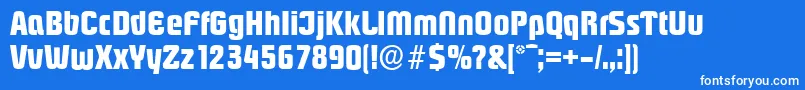 PasadenaserialXboldRegular Font – White Fonts on Blue Background