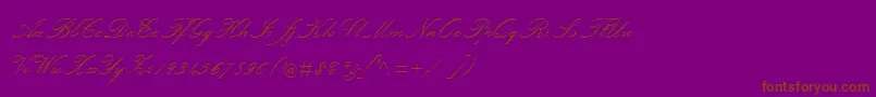 PalaceScriptMt Font – Brown Fonts on Purple Background