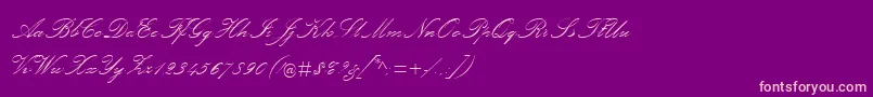 PalaceScriptMt Font – Pink Fonts on Purple Background