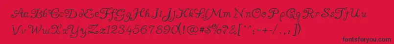 Ayuma ffy Font – Black Fonts on Red Background