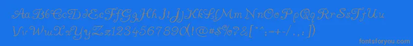 Ayuma ffy Font – Gray Fonts on Blue Background