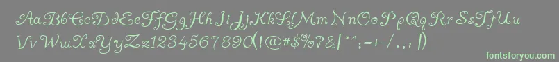 Ayuma ffy-Schriftart – Grüne Schriften auf grauem Hintergrund