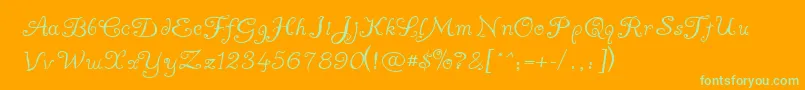 More about Ayuma ffy Font Ayuma ffy Font – Green Fonts on Orange Background