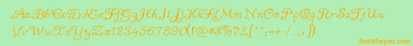 Ayuma ffy Font – Orange Fonts on Green Background