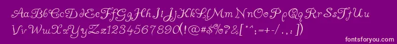 Ayuma ffy-Schriftart – Rosa Schriften auf violettem Hintergrund