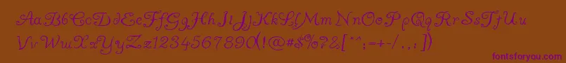 Ayuma ffy Font – Purple Fonts on Brown Background