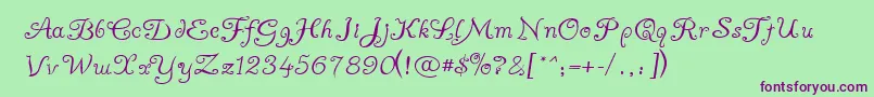 Ayuma ffy Font – Purple Fonts on Green Background
