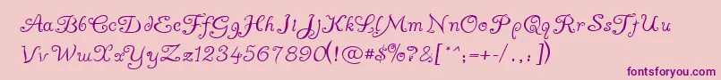 Ayuma ffy-Schriftart – Violette Schriften auf rosa Hintergrund