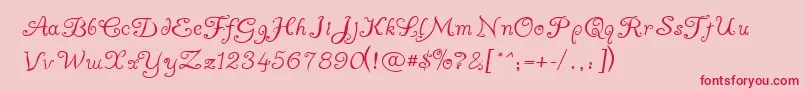 Ayuma ffy Font – Red Fonts on Pink Background