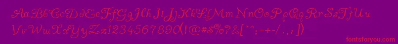 Ayuma ffy Font – Red Fonts on Purple Background