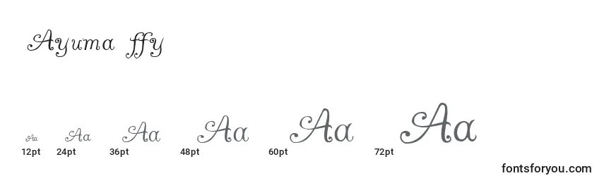 Größen der Schriftart Ayuma ffy