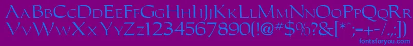 Vivian Font – Blue Fonts on Purple Background