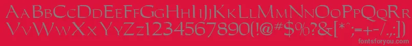 Vivian Font – Gray Fonts on Red Background