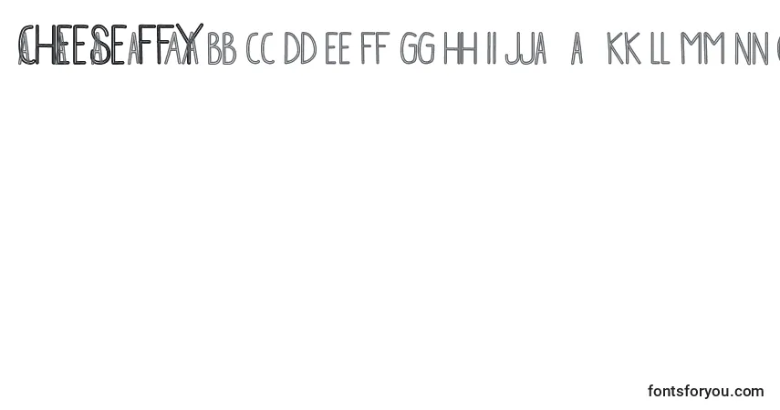 Шрифт Cheese ffy – алфавит, цифры, специальные символы