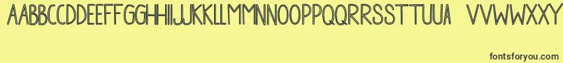 Шрифт Cheese ffy – чёрные шрифты на жёлтом фоне