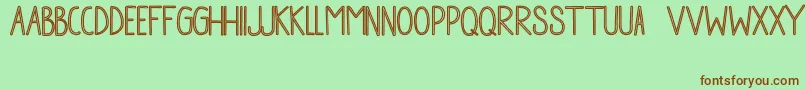 Czcionka Cheese ffy – brązowe czcionki na zielonym tle