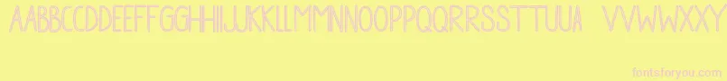 Cheese ffy Font – Pink Fonts on Yellow Background