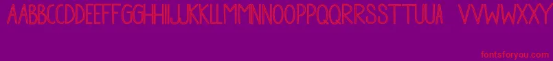 Cheese ffy Font – Red Fonts on Purple Background