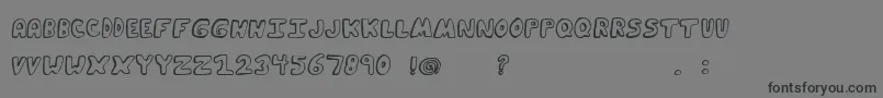 FunkyMuskratRegular-Schriftart – Schwarze Schriften auf grauem Hintergrund