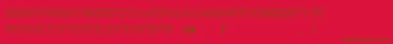 fuente FunkyMuskratRegular – Fuentes Marrones Sobre Fondo Rojo