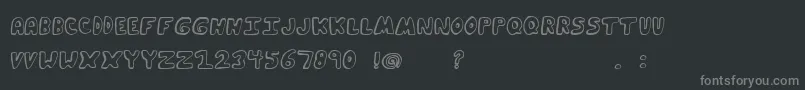 フォントFunkyMuskratRegular – 黒い背景に灰色の文字